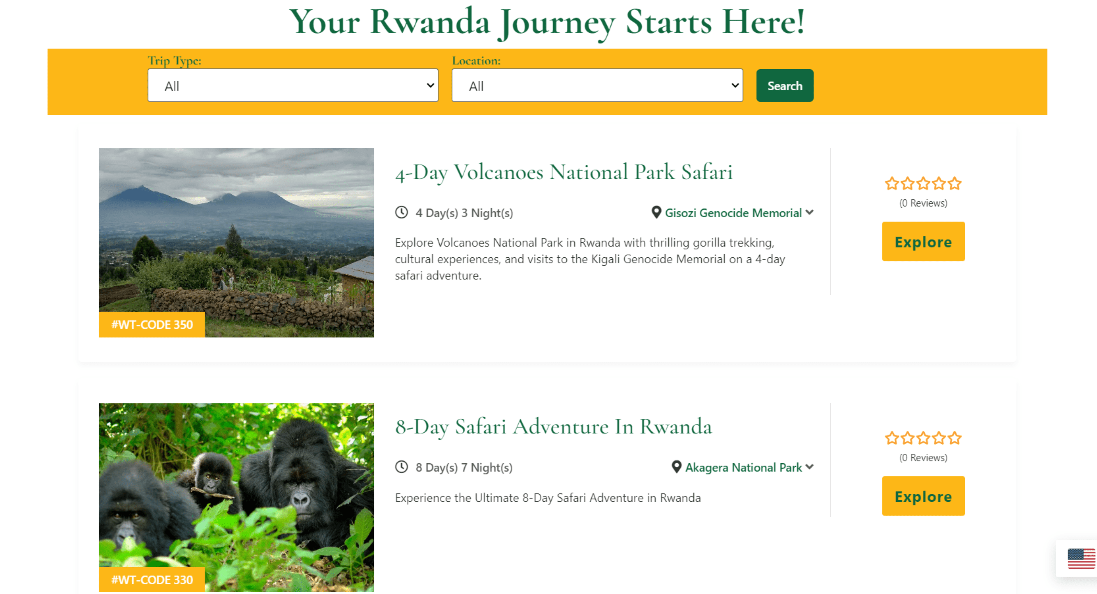 Discover Rwanda's wildlife and cultural treasures on safaris across Akagera, Volcanoes, and Nyungwe National Parks, with gorilla trekking and game drives.